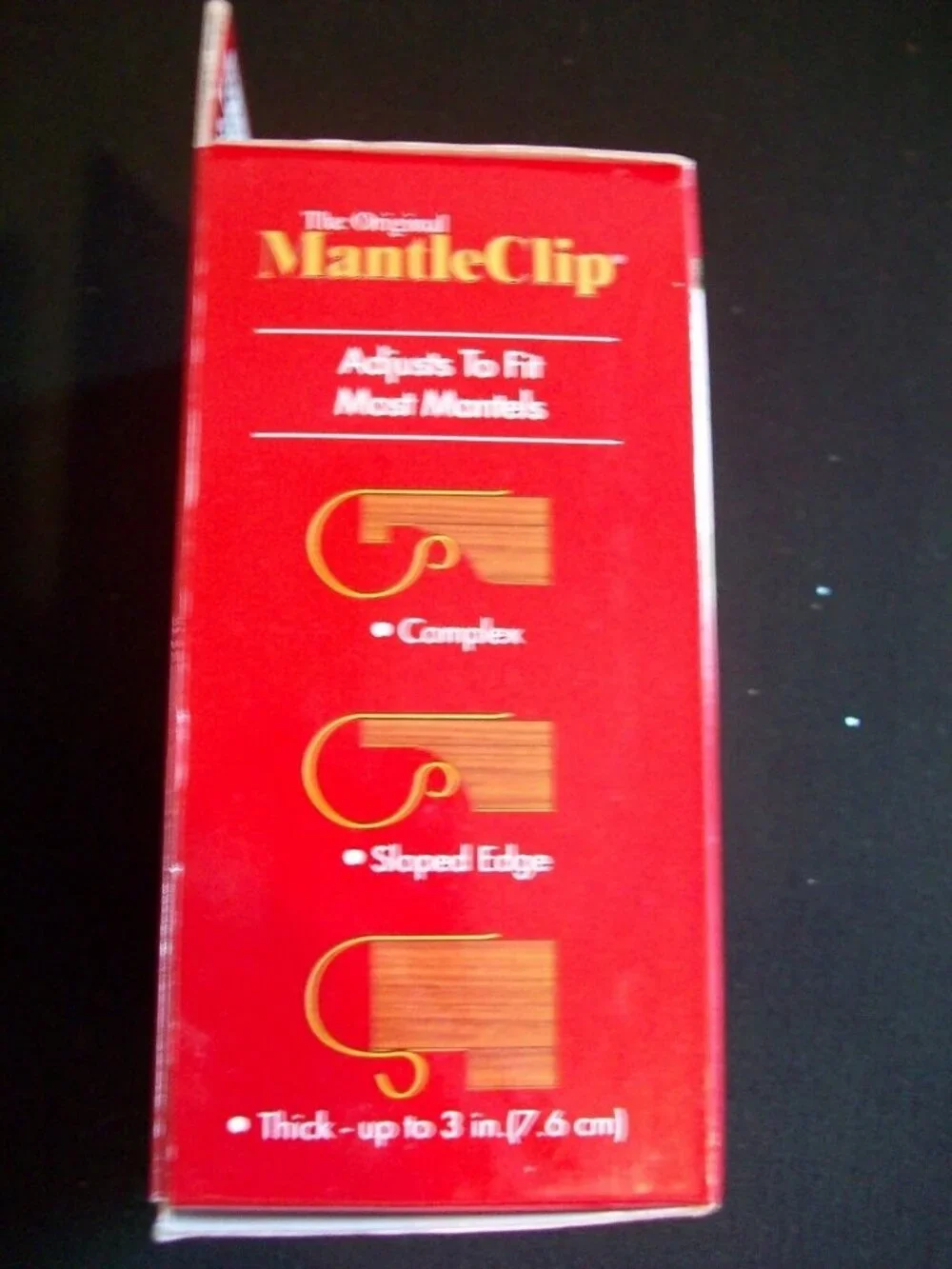 The Original Mantle Clip Set 4 Red Chrome Christmas Stocking Hangers Holders